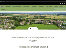 Tablet Screenshot of fivehead-village.org.uk